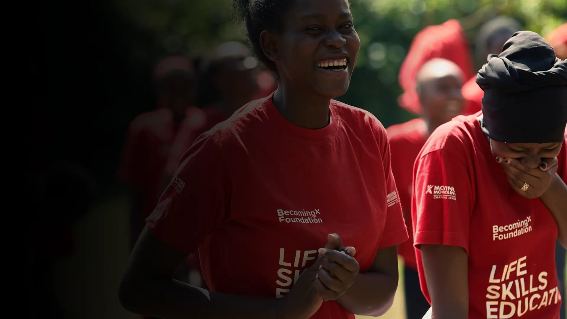 Students in the BecomingX Foundation learning programme laughing and having fun