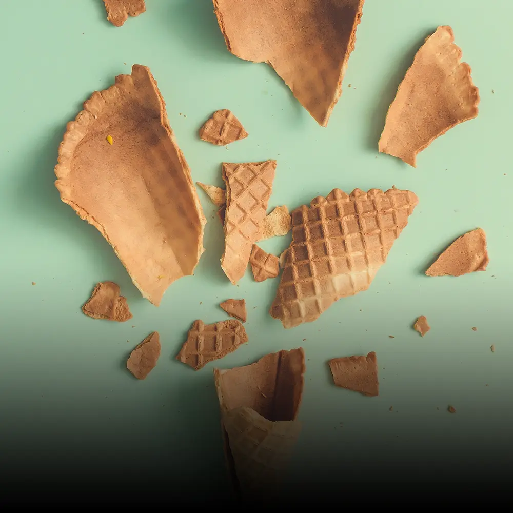 Picture of a broken ice cream cone